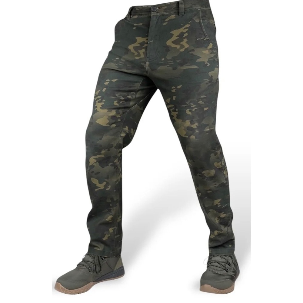 Savage Tacticians Co Trek Pants STMC Black Camo Mens 34x32 Athletic Fit Tactical